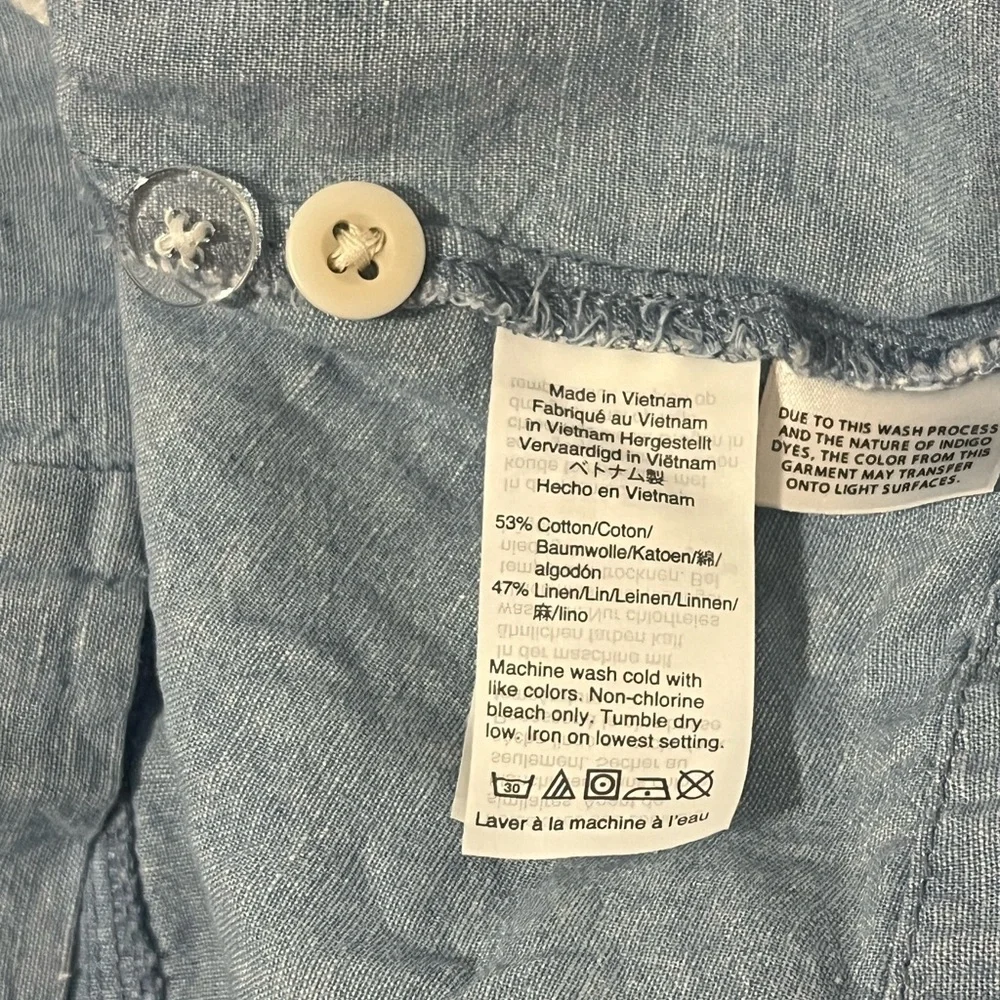 Madewell Denim Button-Front Tie Mini Skirt Harlow Wash Sz 0